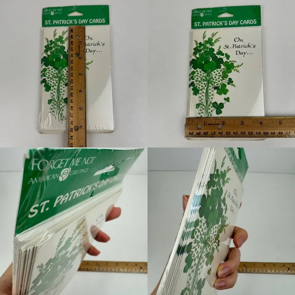 Sealed Vtg Saint St Patricks Pattys Day Greeting Cards w Envelopes Holiday Retro